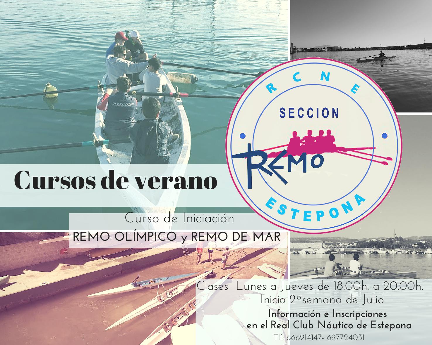 Cursos de verano de la Escuela de Remo en el Real Club Náutico de Estepona