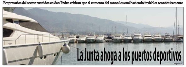 Los empresarios dicen que el aumento del canon hace inviables todos los puertos deportivos de Andalucía