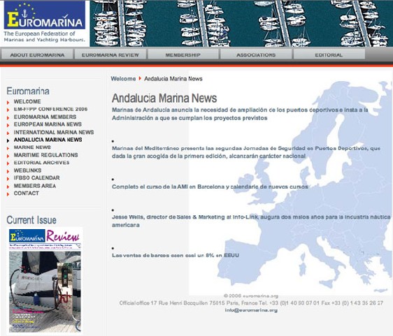Euromarina recoge las noticias del Blog de Marinas de Andalucía