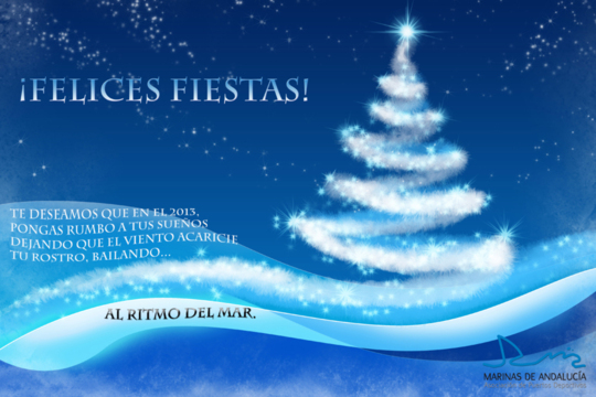 Marinas de Andalucía desea a asociados y amigos una feliz navidad y un próspero año 2013