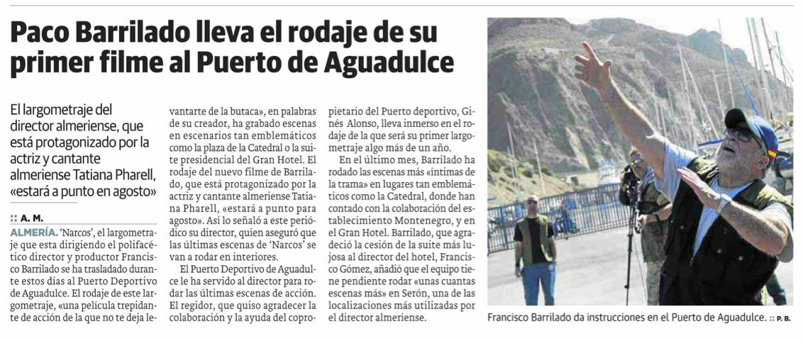 El Puerto Deportivo Aguadulce, plató de rodaje la película 'Narcos'
