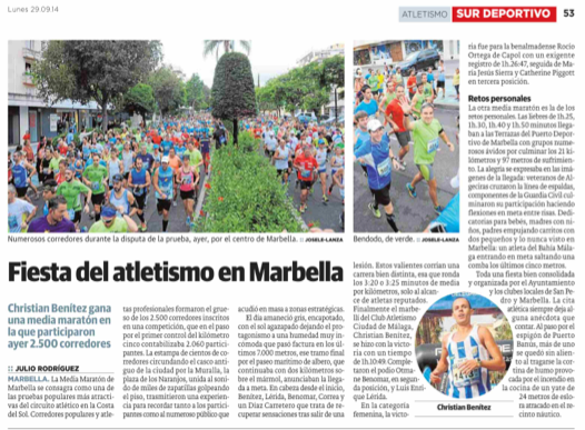 La Media Maratón de Marbella llega al Puerto Deportivo Virgen del Carmen