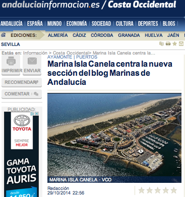 'Conoce mi puerto', nueva sección del blog 'A son de mar', en la prensa
