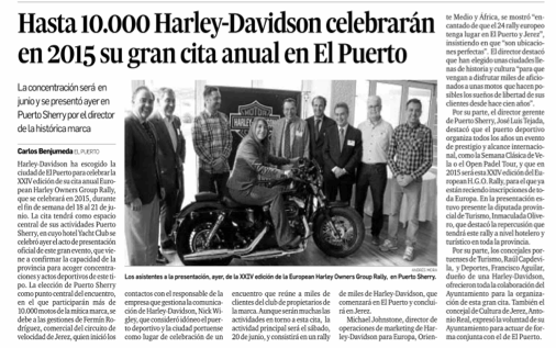 Cita de Harley-Dadvison en Puerto Sherry en junio