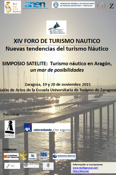 XIV Foro de Turismo Náutico en Zaragoza los próximos 19 y 20 de noviembre