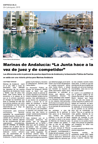 Marinas de Andalucía , en 'El Sol Digital'